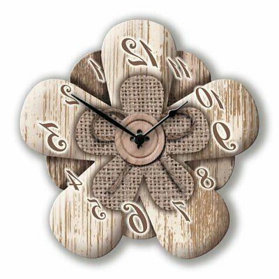 orologio da parete flower shabby 30x30 cm