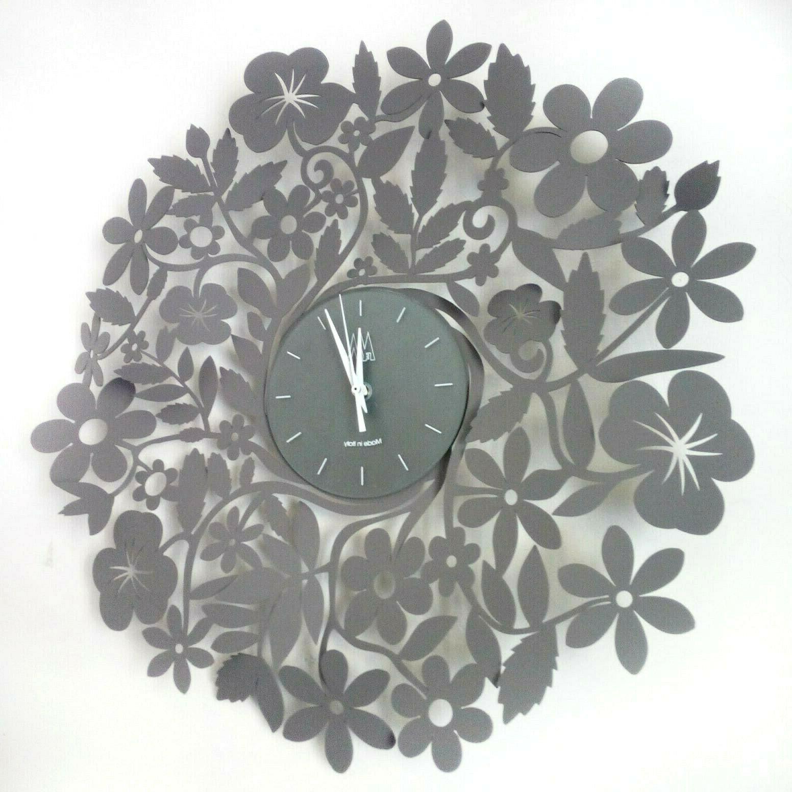 orologio da parete in ferro flowers fiori