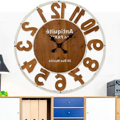 orologio da parete in legno e metallo