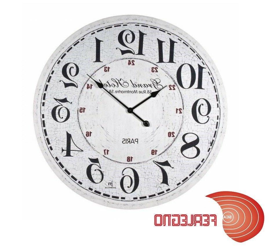 orologio da parete in legno mdf bianco