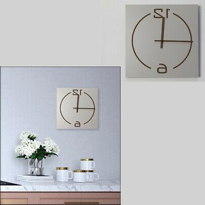 orologio da parete in legno quadrato numeri