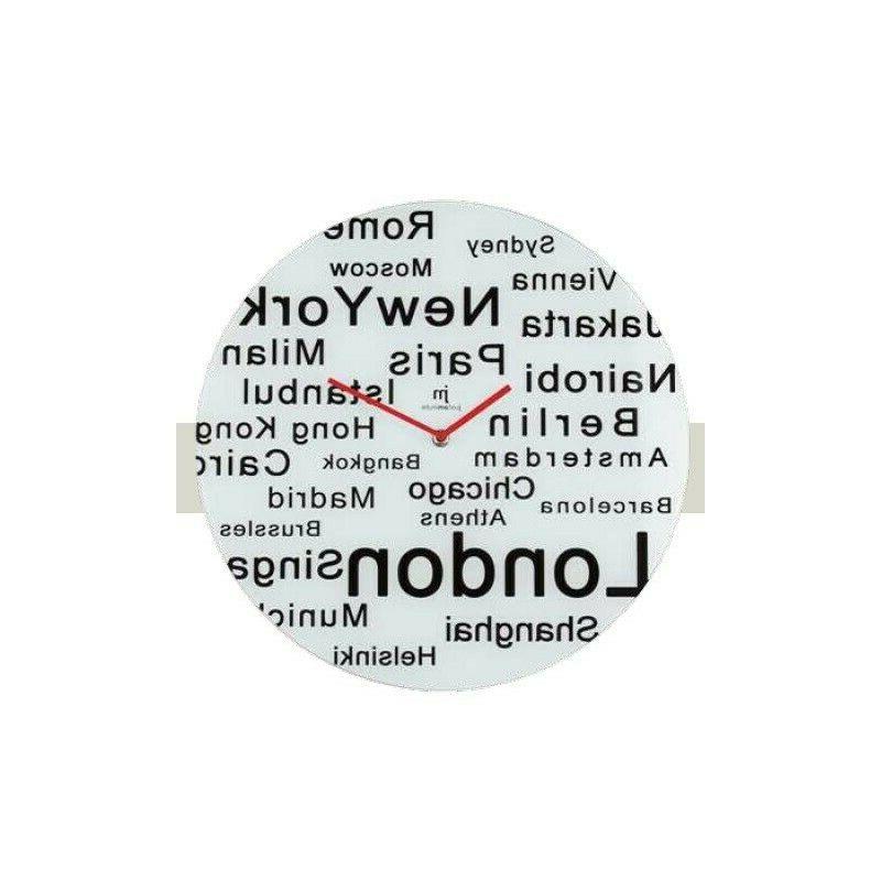 orologio da parete in vetro citta capitali