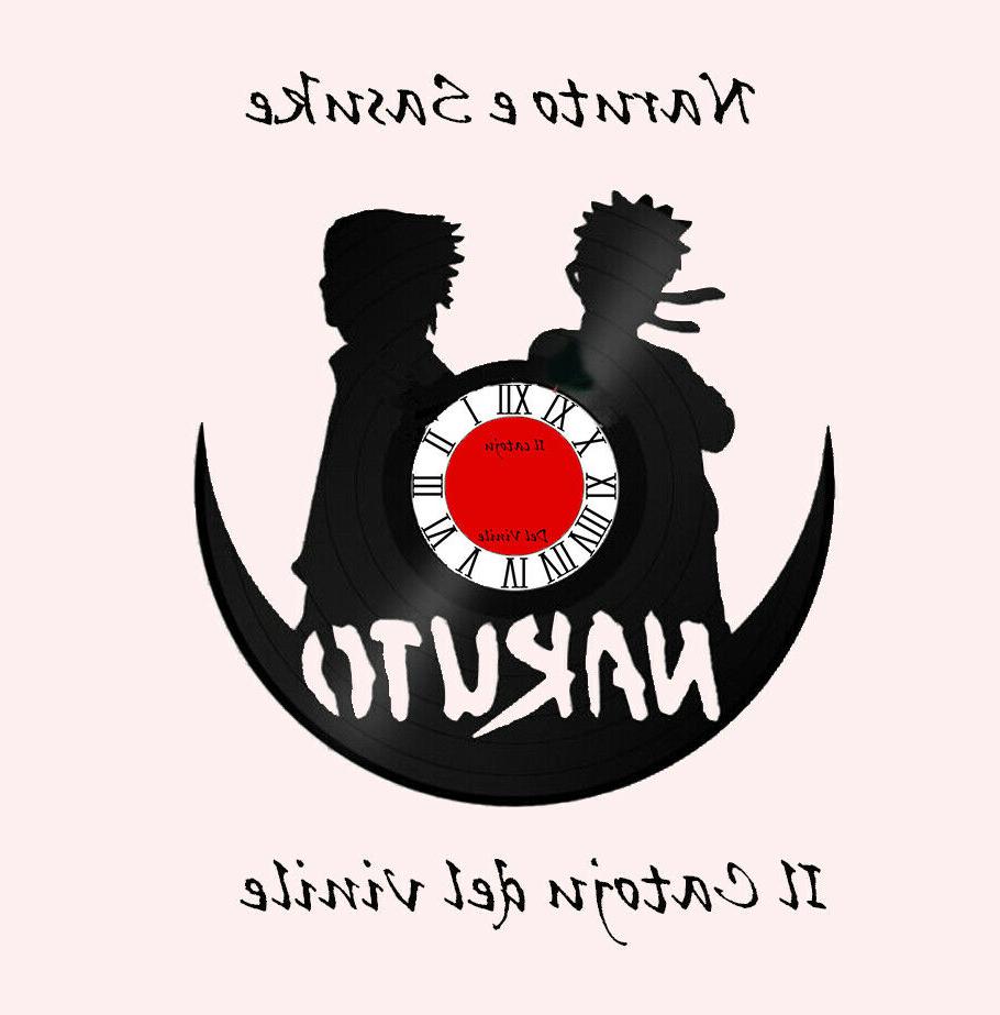 orologio da parete in vinile anime naruto