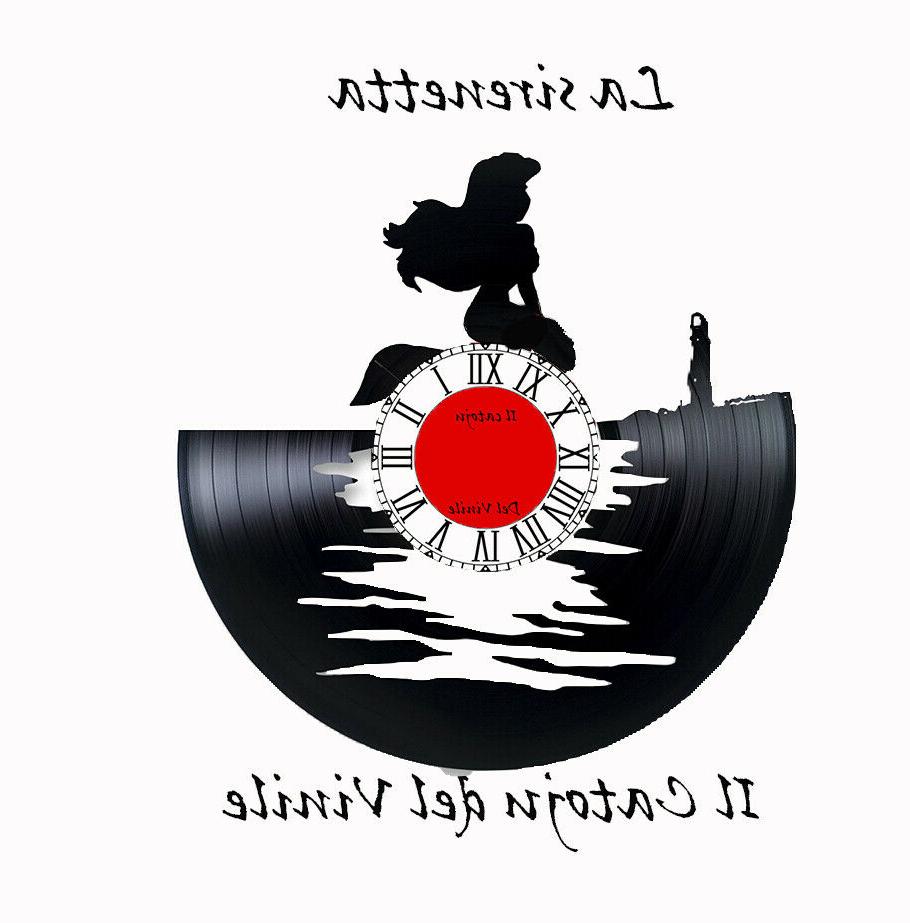 orologio da parete in vinile cartone ariel