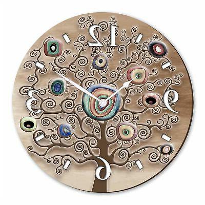 orologio da parete lavorato in legno 32x32