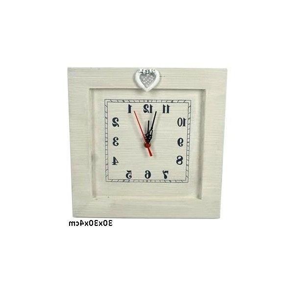 orologio da parete legno chiaro bianco con