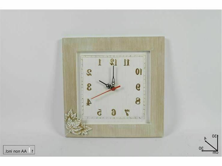 orologio da parete legno fogliashabby 30 30