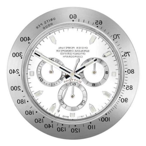 orologio da parete luxury bianco argento daytona