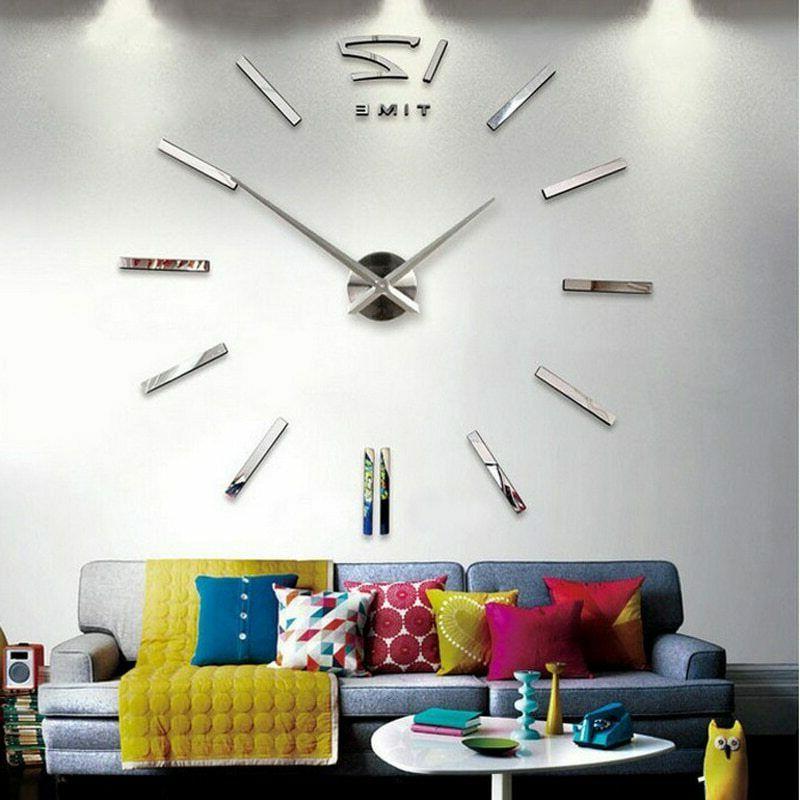 orologio da parete moderno 3d adesivo di