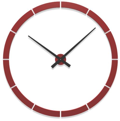 orologio da parete moderno adesivo legno rosso