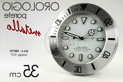 orologio da parete moderno in metallo silver