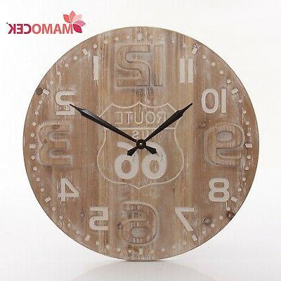 orologio da parete muro in legno route