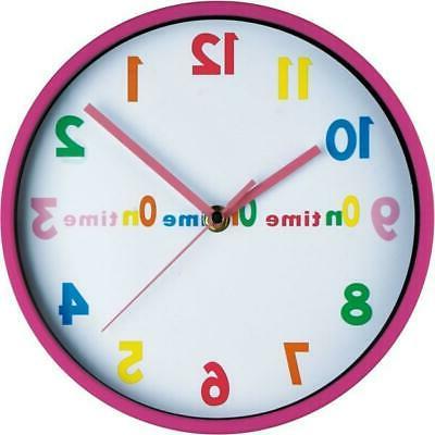 orologio da parete muro in plastica rosa