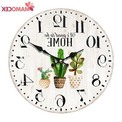 orologio da parete muro legno home piante