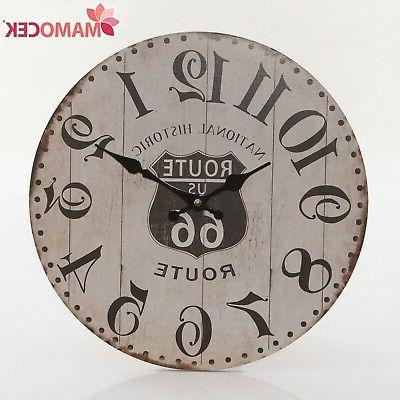 orologio da parete muro legno route 66