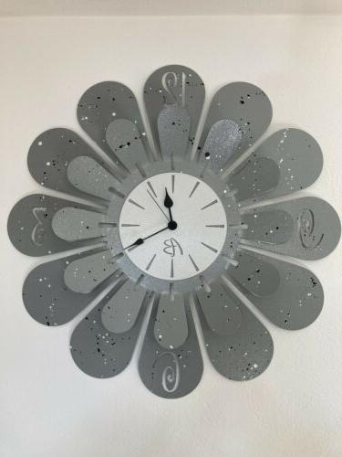 orologio da parete muro metallo acciaio grande