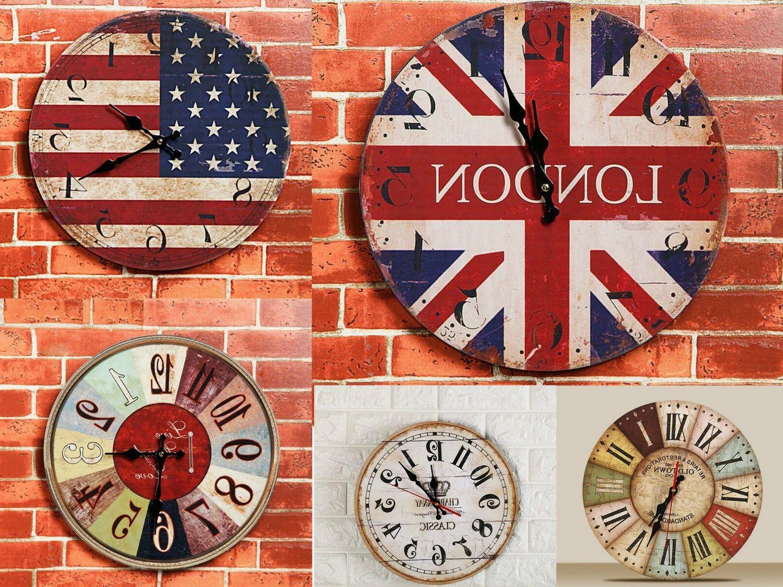 orologio da parete muro rotondo vintage ingranaggio