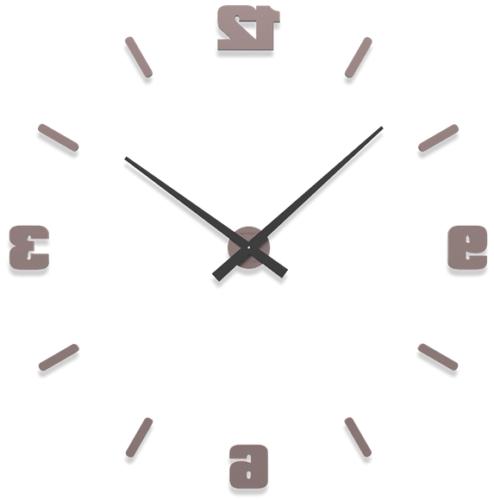 orologio da parete numeri adesivi legno grigio