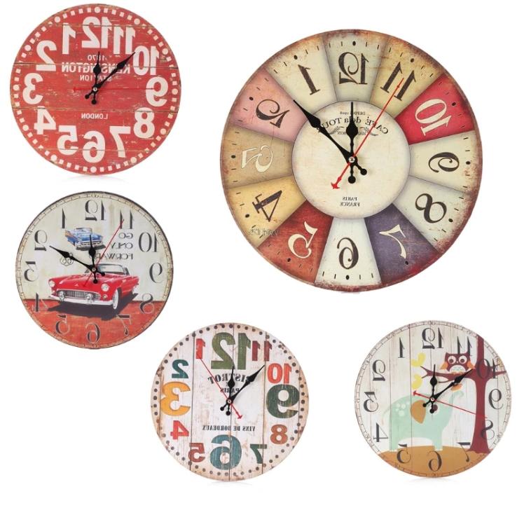 orologio da parete retro vintage design particolare