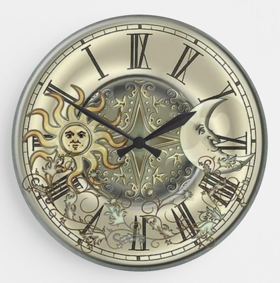 orologio da parete sole luna sun moon