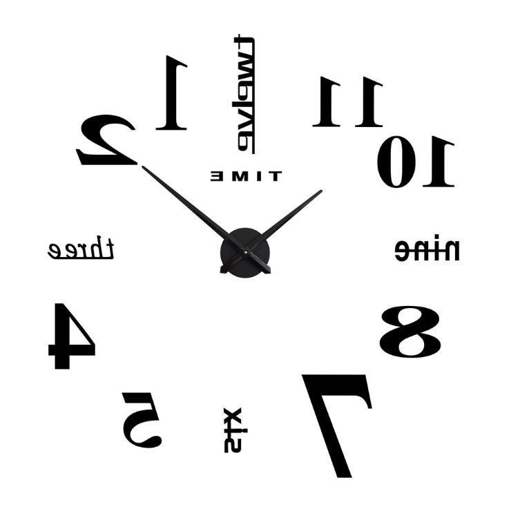 orologio da parete superficie a specchio adesivo