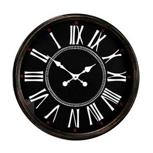 orologio da parete vintage grande bistrot nero