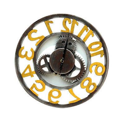 orologio da parete vintage in legno con