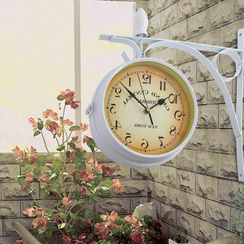 orologio da parete vintage metallo muro stazione