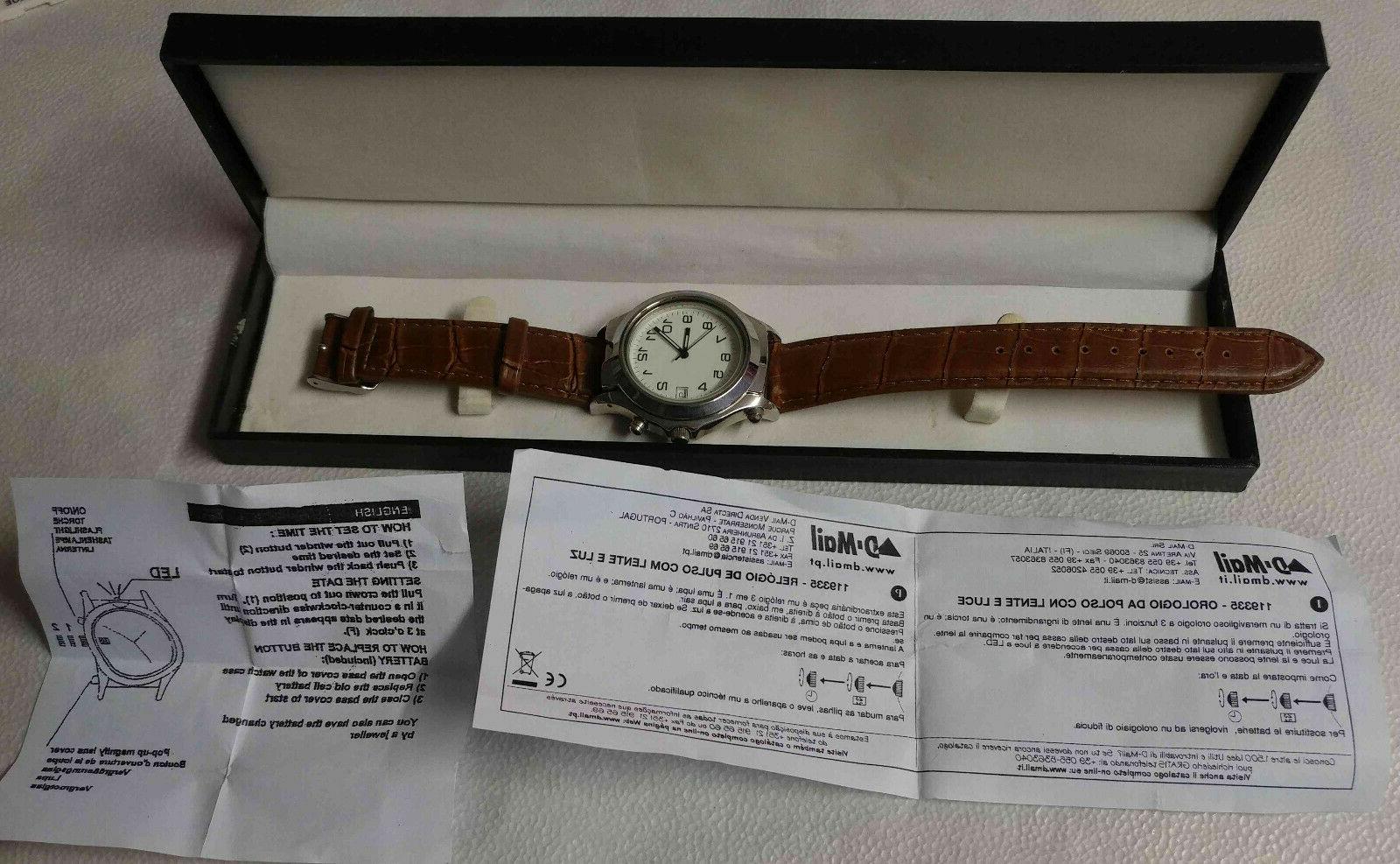 orologio da polso con lente e luce