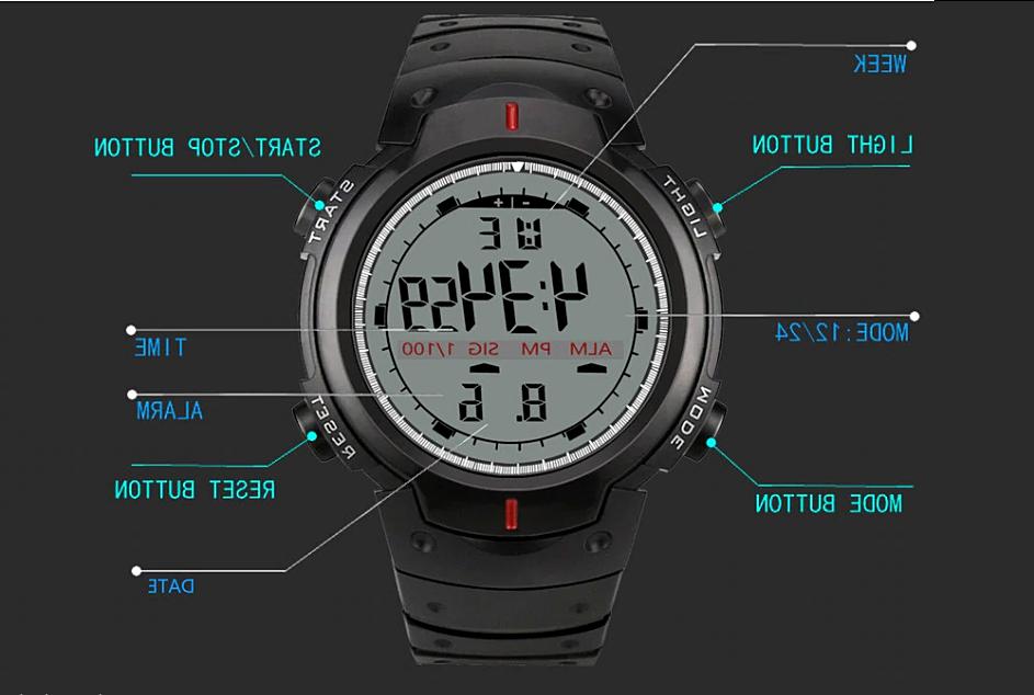 orologio da polso digitale sportivo militare cinturino