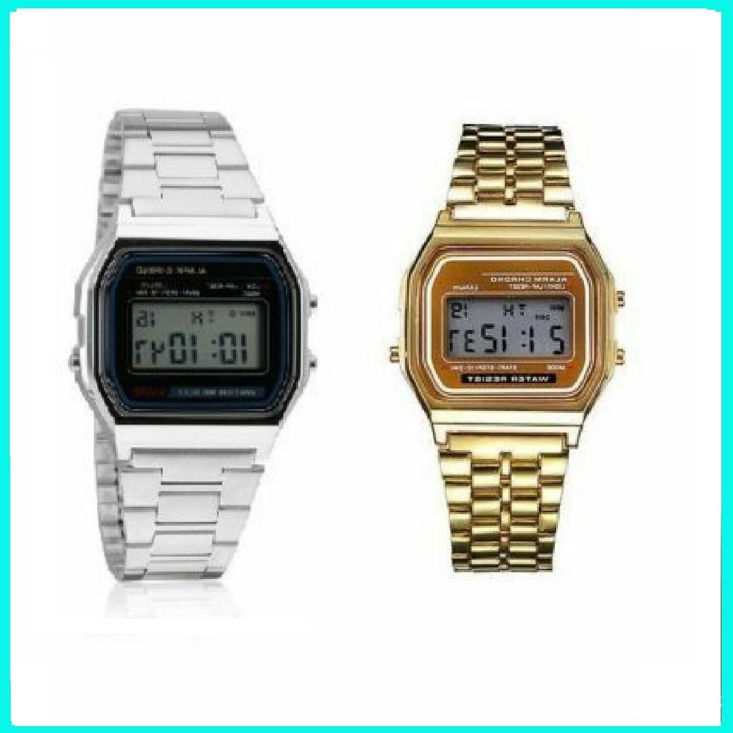 orologio da polso tipo casio oro argento