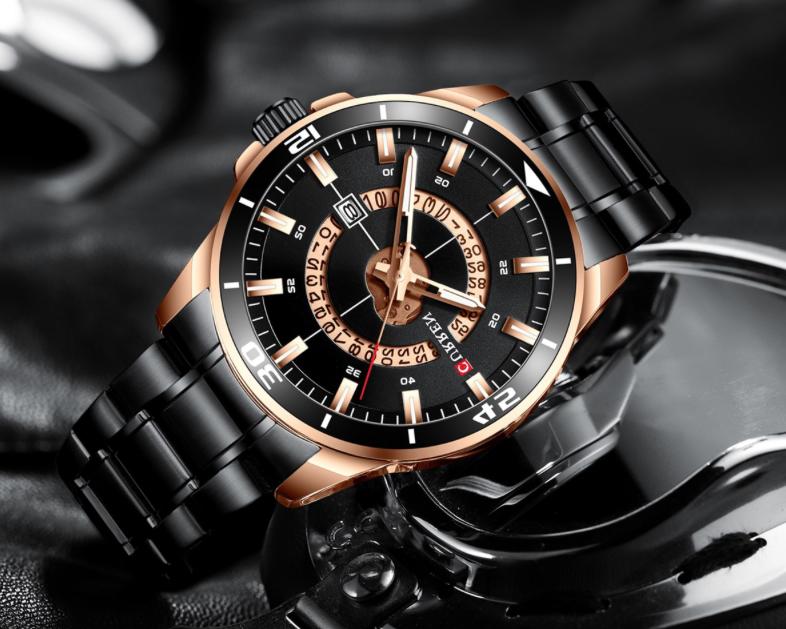 orologio da polso uomo in acciaio navy
