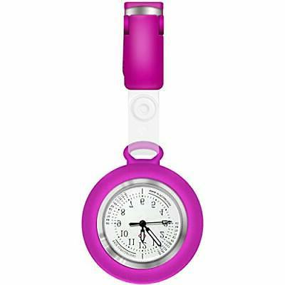 orologio da taschino per infermiera rosa