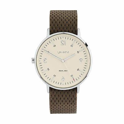 orologio da uomo acciaio cinturino ecopelle passante