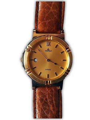 orologio da uomo al quarzo placcato oro