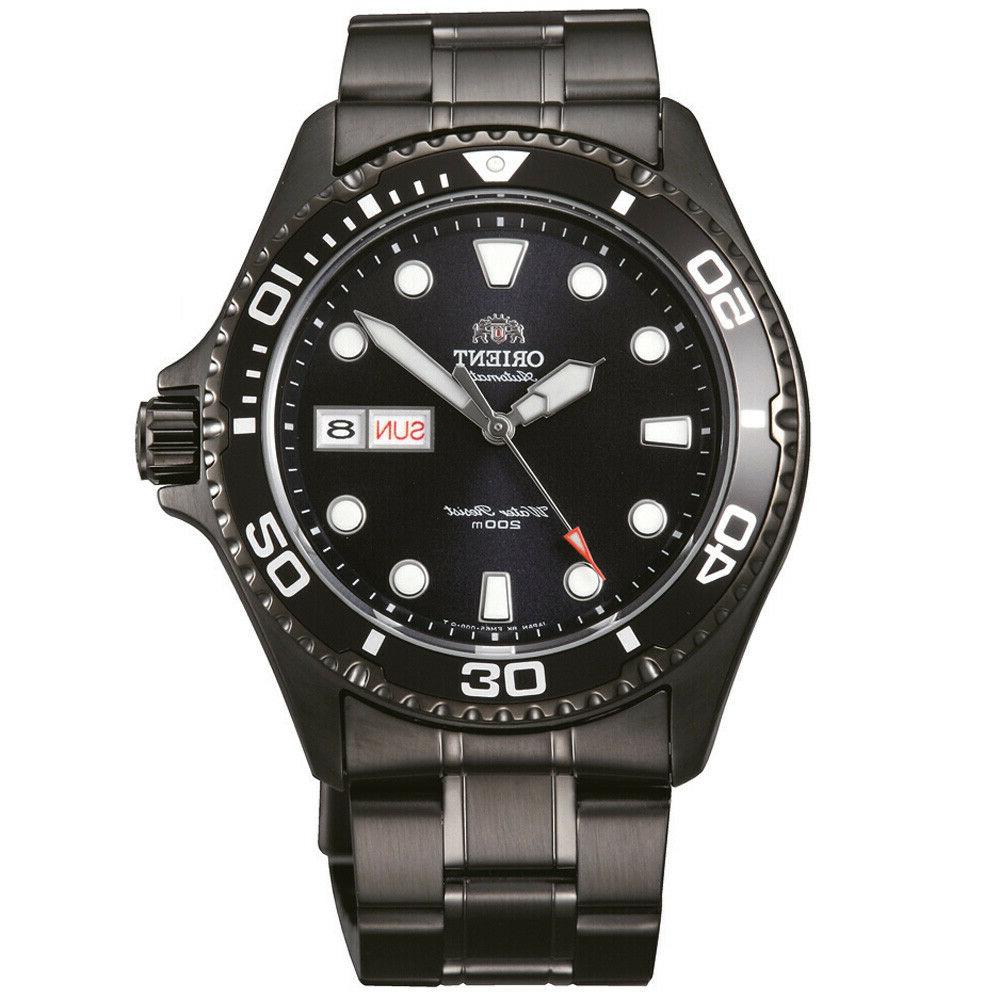 orologio da uomo automatico in acciaio nero