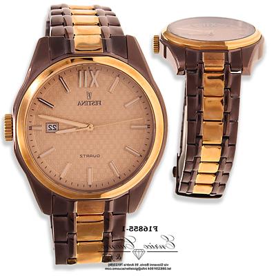 orologio da uomo brown e rose elegante