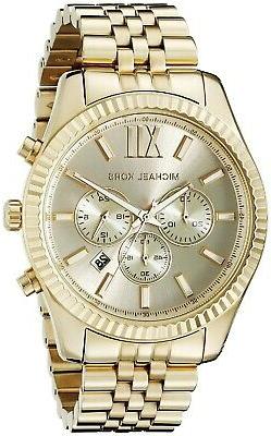 O Michael Kors Da Uomo Collezione Lexington Mk8281 Dorato