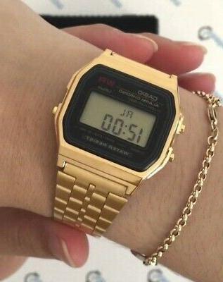 orologio da uomo donna vintage digitale oro