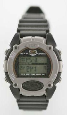 O Da Uomo Fsl Gomma Nera Giorno Data Chrono Allarme Luce Bat