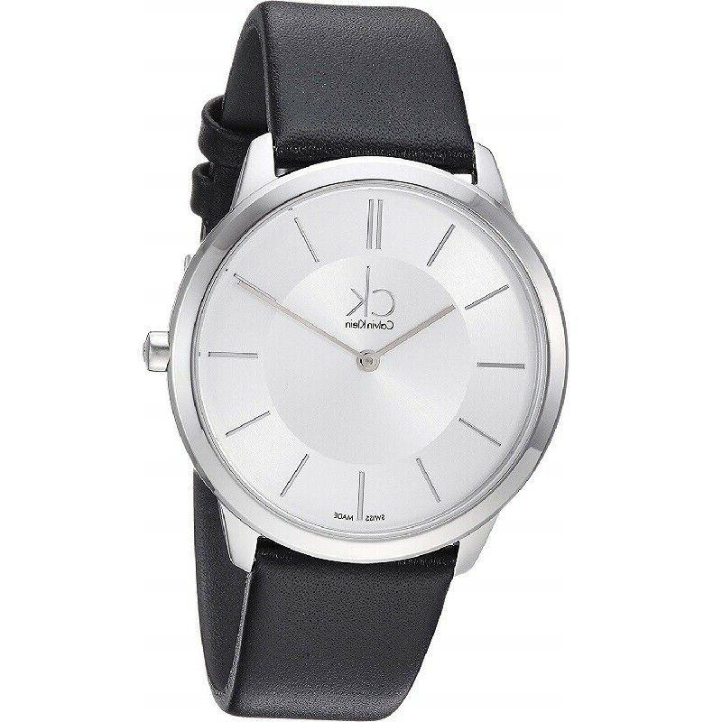 orologio da uomo minimal cinturino nero cassa