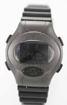 orologio da uomo nero plastica gomma luce