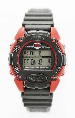 orologio da uomo rosso plastica gomma nera