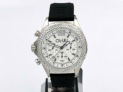 orologio derby acciaio cinturino silicone cronografo quarzo