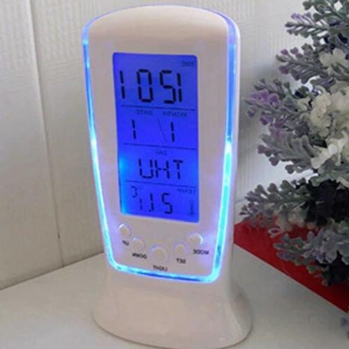 orologio digitale da scrivania luminoso led blu