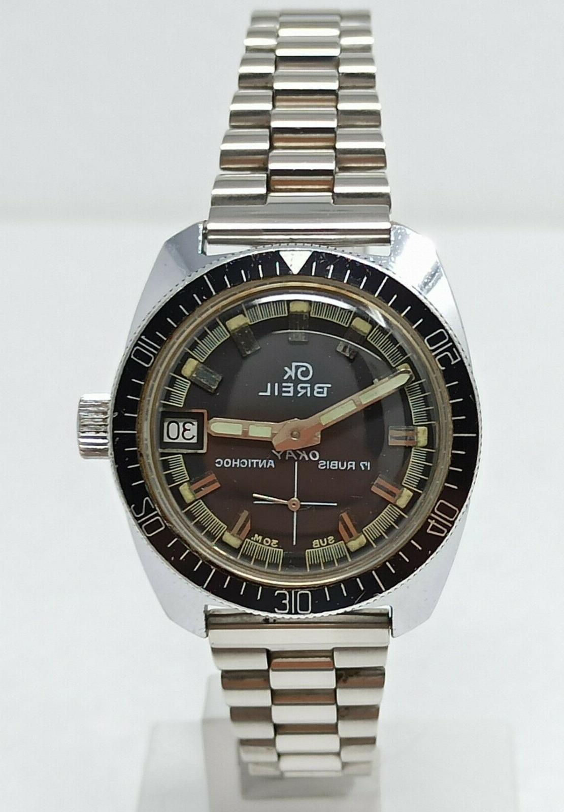 orologio diver vintage mechanic watch diving clock