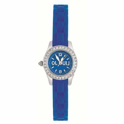 orologio donna blu cintur silicone cristalli strass