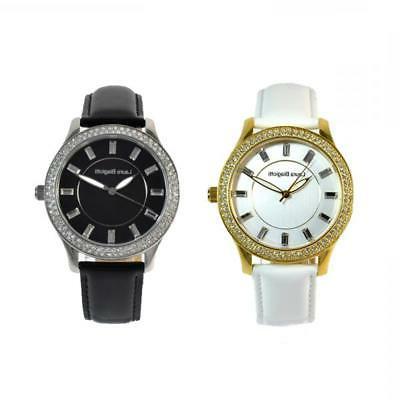 orologio donna diamond acciaio gold pelle nero