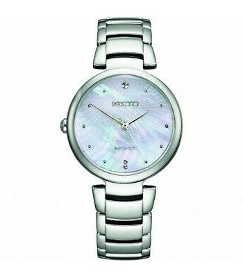 orologio donna eco drive acciaio madreperla em0850