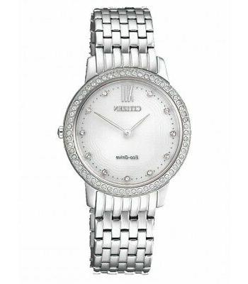 orologio donna eco drive acciaio zirconi ex1480